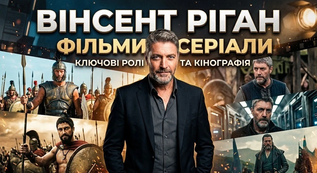 Вінсент Ріган на екрані: повний список фільмів і серіалів