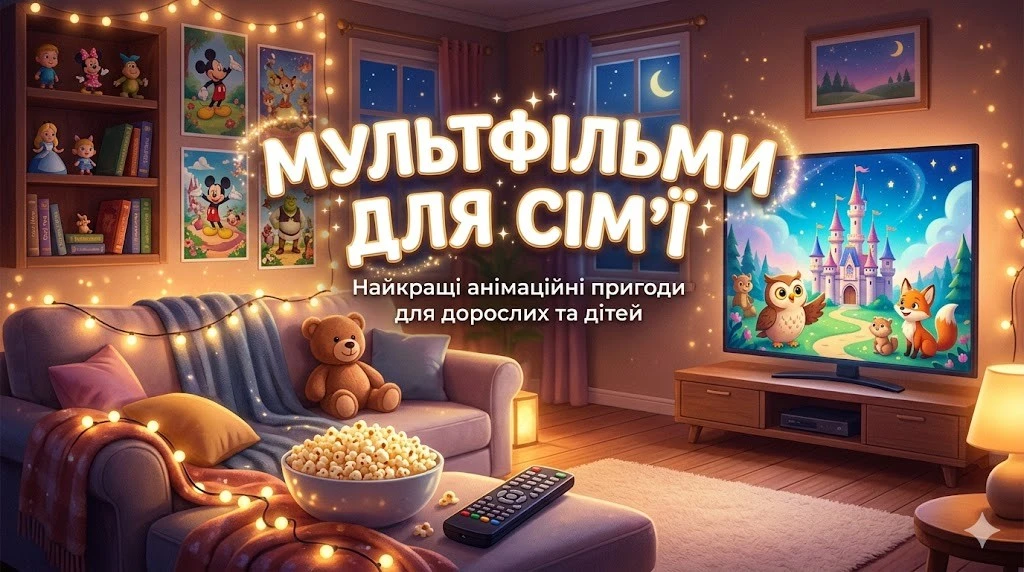 Найкращі мультфільми для сімї на будь-який вечір